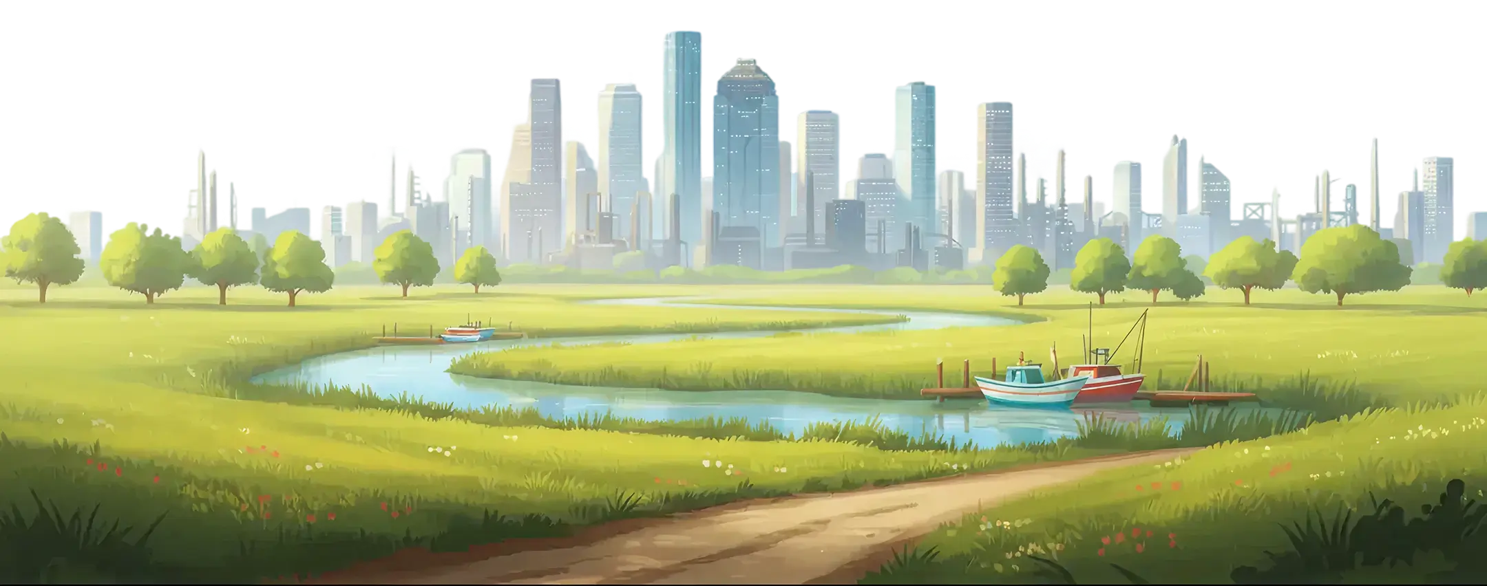 Houston skyline illustration